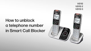 Unblock a telephone number in Smart Call Blocker -VTech VS112 VS112-2 VS112-3