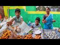 Mother &amp; Son Making Famous Mathura Cake, Mirchi Pakode Only Rr 10/- | Street Food India