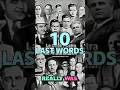 Last Words of 10 Mafia Bosses That Tell You Everything about Them 👍👍 #shorts