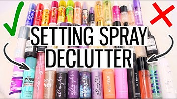 SETTING SPRAY MAKEUP DECLUTTER 2021 😱 THIS WAS HARD!
