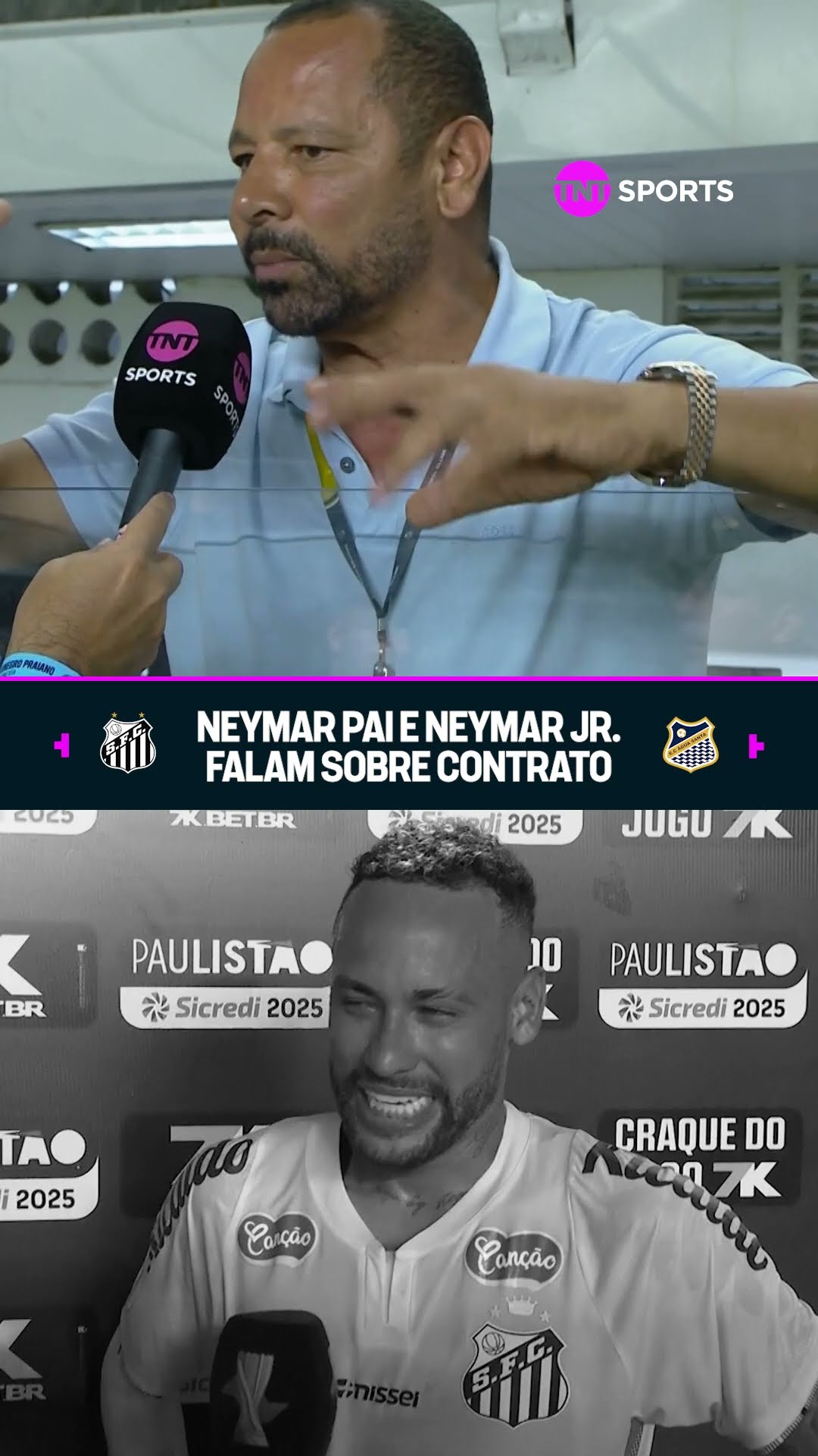 NEYMAR PAI E NEYMAR JÚNIOR DERAM MAIS DETALHES DO TEMPO DE CONTRATO COM O SANTOS #shorts