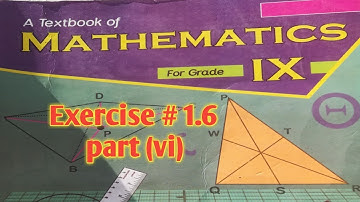 Mathematics 9th class || mathematics with us Kpk board classes part  (VI) EXERCISE 1.6