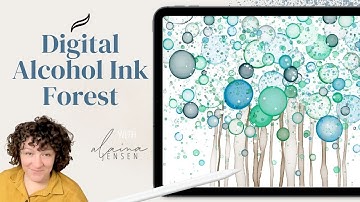 Paint a Whimsical Abstract Forest with Digital Alcohol Ink in Procreate