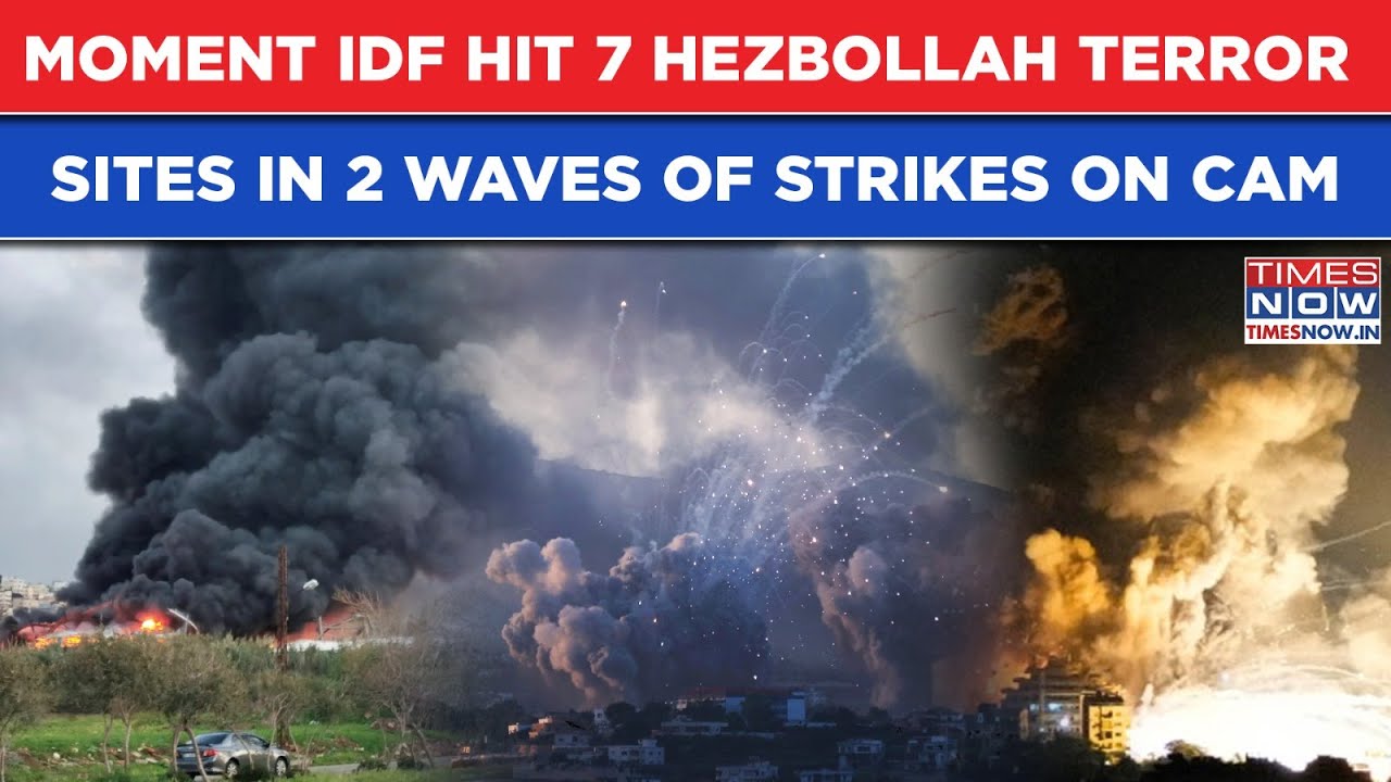 On Cam - Exact Moment IDF Hit 7 Hezbollah Terror Sites In 2 Waves Of Dramatic Lebanon Strikes| Watch