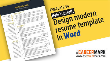 How to design modern resume in Microsoft Word [template #4]