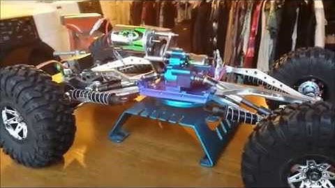 axial wraith part lll alum transmission and dual motor mount