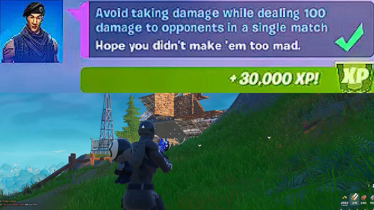 Avoid taking damage while dealing 100 damage to opponents in a single ...