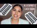 25 CENT LASHES!! 2021 ALI EXPRESS LASH HAUL & TRY-ON | Desi Hernandez