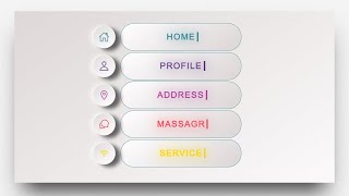 Create a navigation bar with icons hover