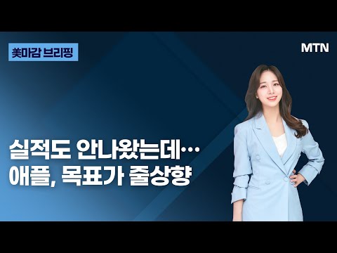   美마감 브리핑 메가3 실적도 안나왔는데 애플 목표가 줄상향 머니투데이방송 증시 증권