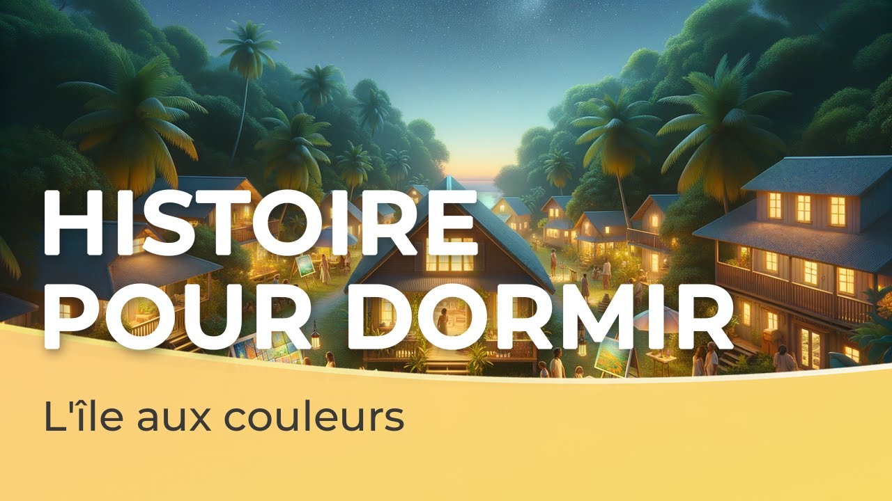 Histoire pour dormir 🎨🏝️ | L'île aux couleurs | Voix homme