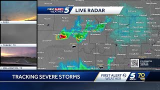 Storms move to the east from Texas towards Oklahoma line