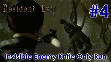 Resident Evil HD | Chris #4 [Invisible Enemy - Knife Only Run]