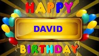 David - Card Tarjeta - Happy Birthday