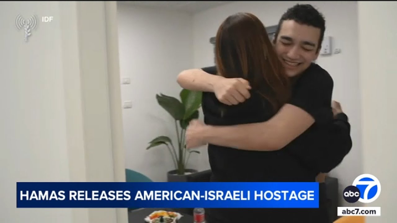 Emotional moment American-Israeli hostage Edan Alexander reunites with mother