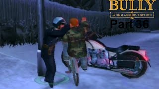 Bully Gameplay Walkthrough Part 36 - Police Officer Throws Teen Off Bike! (Canis Canem Edit)