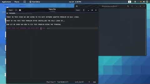 HOW TO FIX NO WIFI CONNECTION PROBLEM ON KALI LINUX