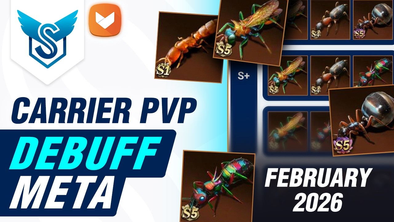 Уничтожай с дебаффами! Лучший тир-лист по Carrier PvP - The Ants: Underground Kingdom