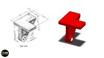 Tool Rest in SolidWorks | SolidWorks Tutorial | Part Design | Part No.#81