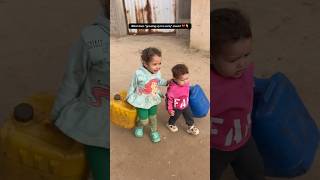 Little Celien Takes Her Sister Sila To Fill Clean Water