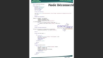 VB.NET : résumé de cours mode déconnecté