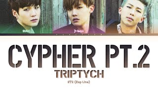 BTS (Rap Line) — BTS Cypher Pt.2: Triptych (Color Coded Lyrics Han/Rom/Eng)