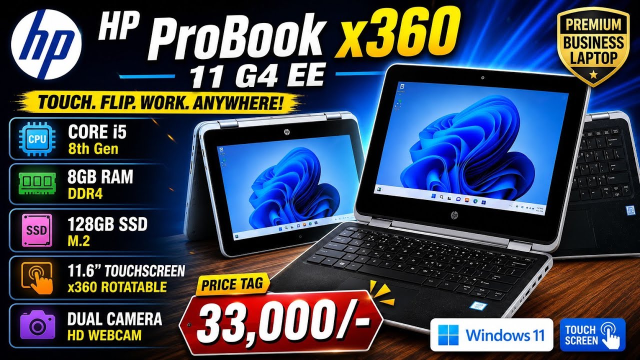Laptop HP ProBook X360 11 G4 8GB Intel Core i5 SSD 128GB