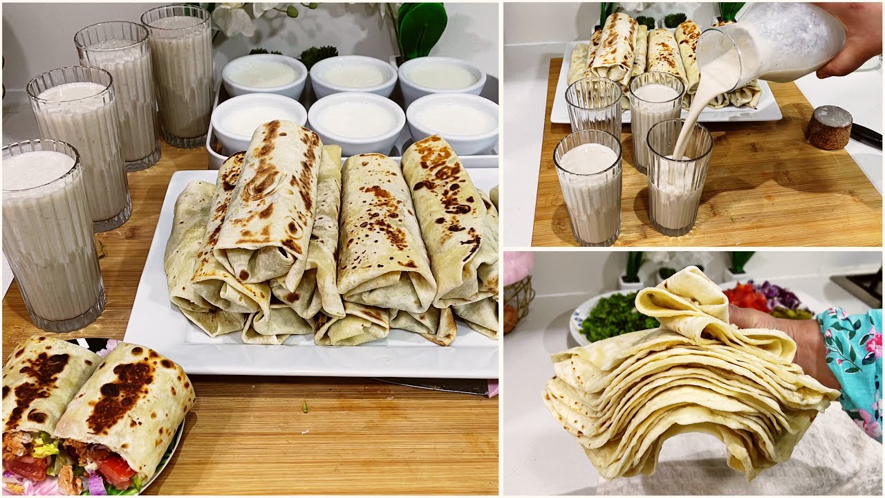 من اليوم ماتبقايش تشريهم😍خبز الطاكوس رطب خفيف و كيصبر مدة طويلة عصير منعش رايب سريع