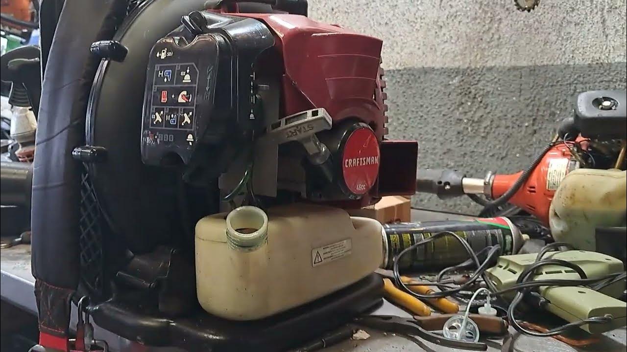 craftsman 46cc back pack blower fuel line installation HIPA - YouTube
