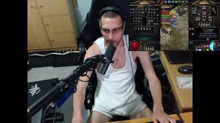 Path of Exile gaming in underwear sleep stream bulge watching ASMR