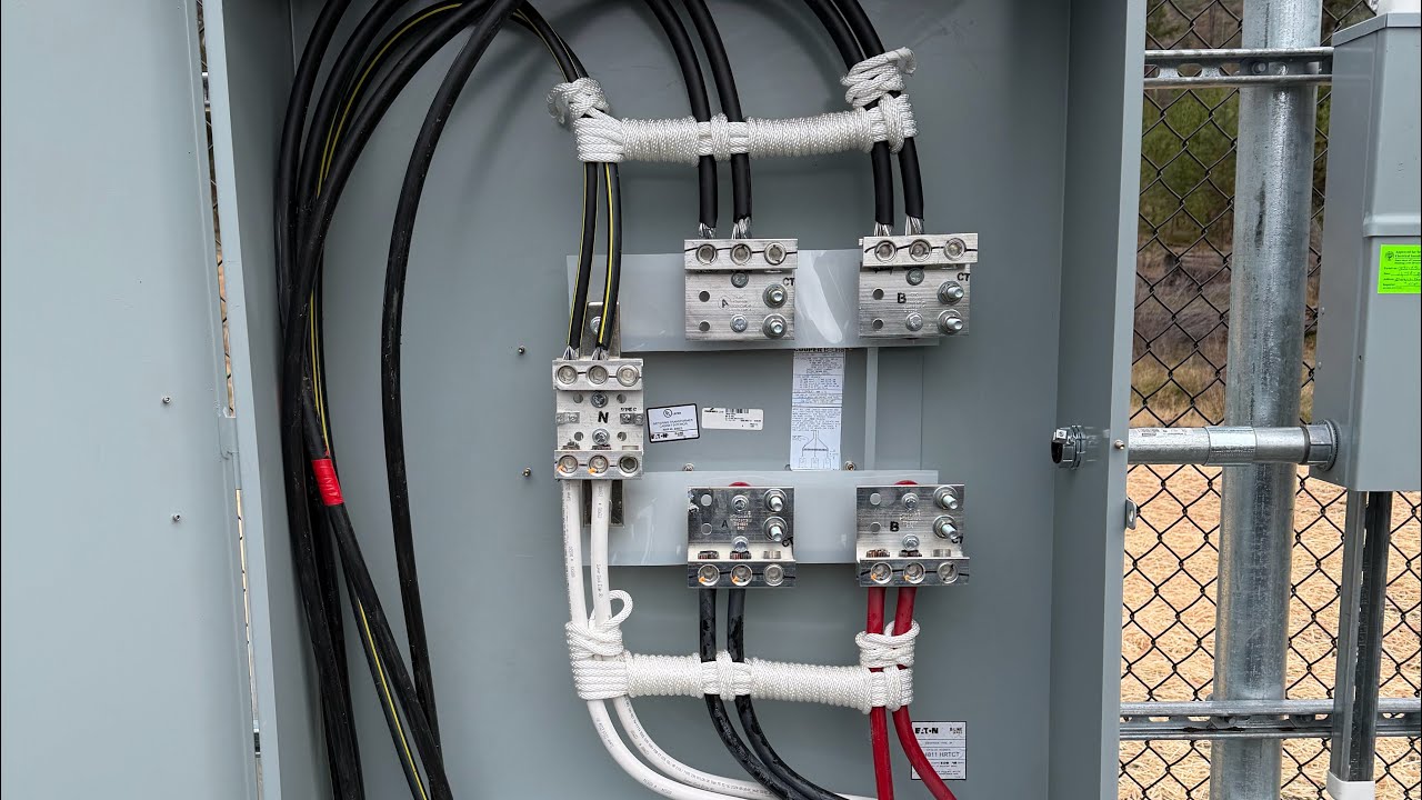 Wire lashing in CT cabinet - YouTube