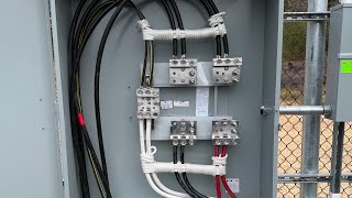 Wire lashing in CT cabinet