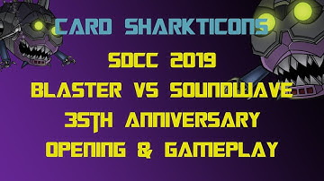 Transformers TCG - SDCC 2019 BLASTER VS SOUNDWAVE 35th ANNIVERSARY BOX OPENING & GAMEPLAY
