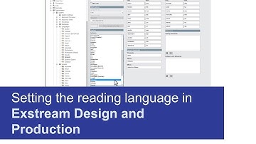 Setting the reading language | OpenText Exstream 16 Design and Production