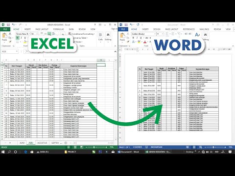 Video: Cara Mentransfer Dari Excel Ke Word