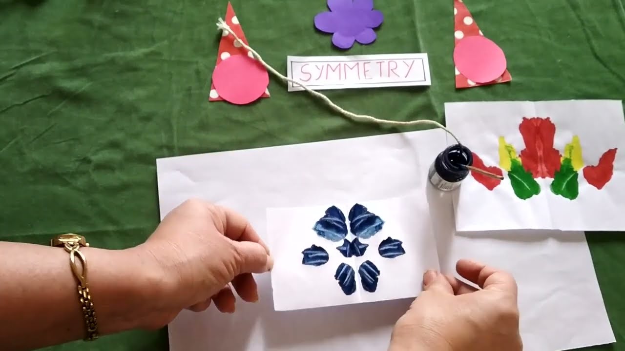 Activity For Symmetrical Figures Using Ink Blot String Pattern Paper Activity For Symmetrical Figures Using Ink Blot String Pattern Paper