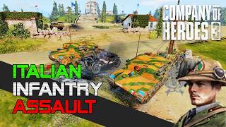 Italian Infantry Assault 1vs1 - Afrikakorps - Company of Heroes 3