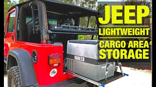 Jeep Wrangler // Lightweight Cargo Storage Solution // Fridge and Bestop Internal Rack screenshot 4