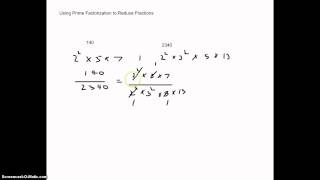 Using Prime Factorization to Reduce Fractions