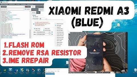 Xiaomi redmi A3 (blue) the system has been destroyed / RSA Solution / IMEI Repair