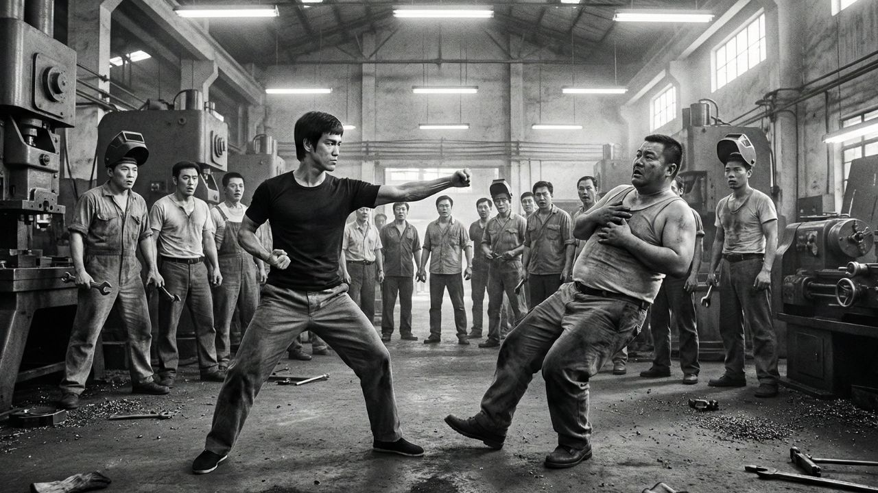 Bruce Lee Was Asked To Prove Himself At A Factory Floor — 5 Seconds Later Machines Went Silent