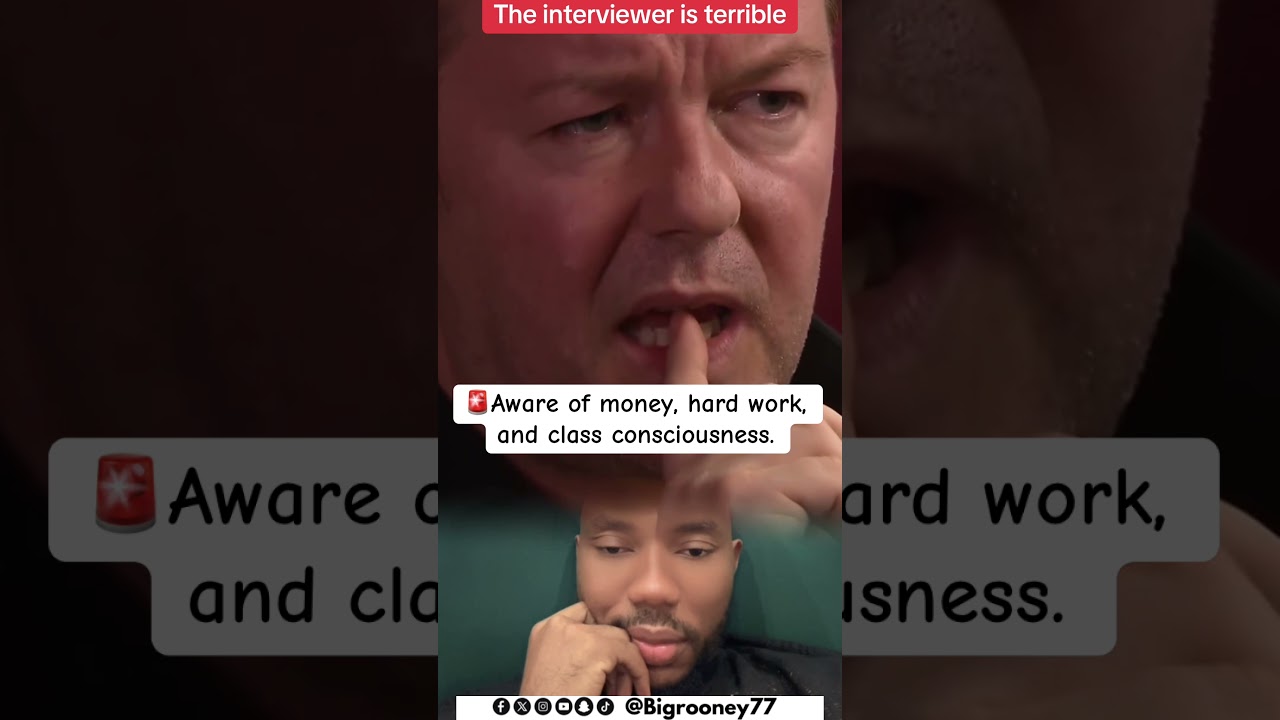 The interviewer is terrible, BE Aware of money, hard work, and he is class consciousness. 