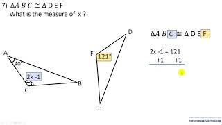 Congruent triangles practice problems