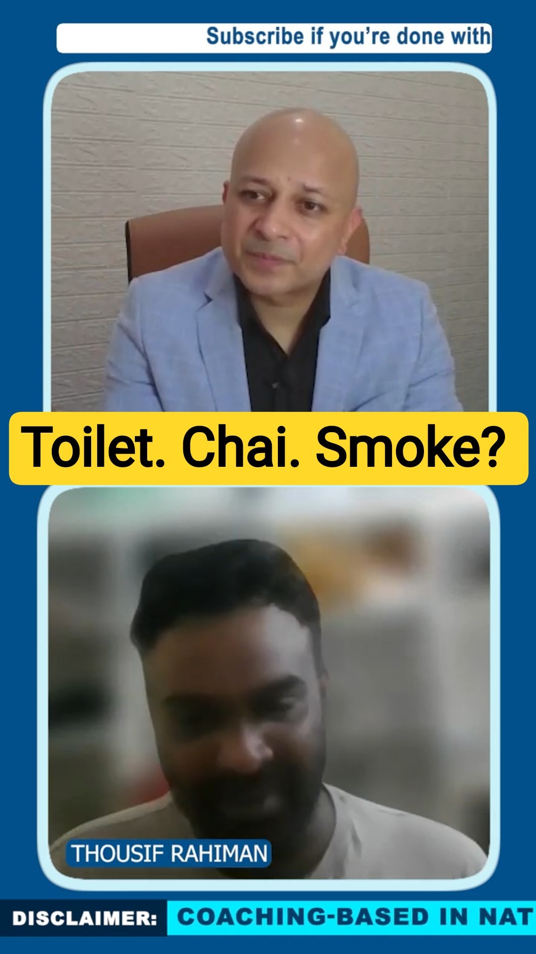No more chai + cigarette — and still happy