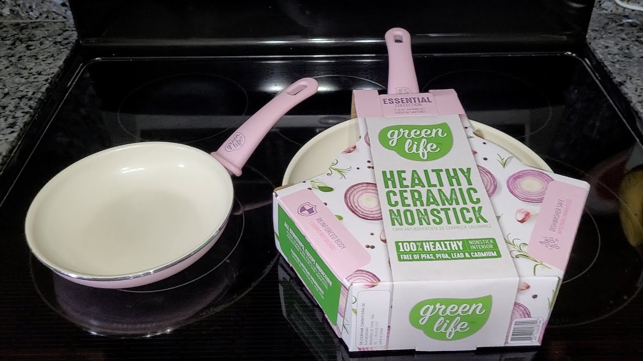 GreenPan Rio Healthy Ceramic Nonstick 16 Piece Cookware Set Pink