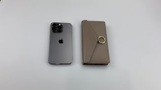 【iPhone13 Pro ケース】Letter Ring Flip Case