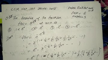 Complex analysis net June 2016