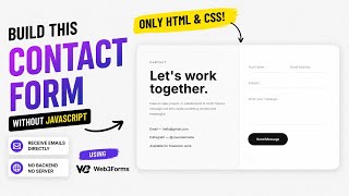 Working Contact Form Using ONLY HTML & CSS (No JS)