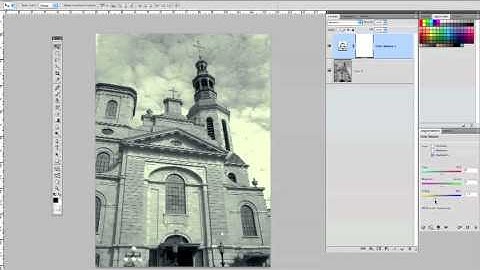 Photoshop CS4 Split Tone Black & White image
