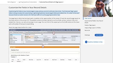 Customize Record Details with Page Layouts / Becoming a Salesforce Admin with Trailhead